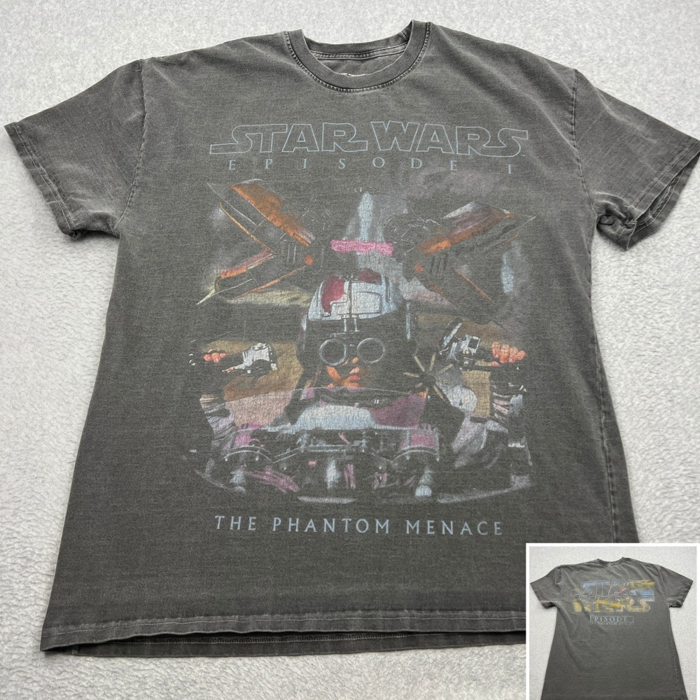 American Thrift Star Wars T-Shirt Mens Medium Episode I Phantom Menace AOP Tee